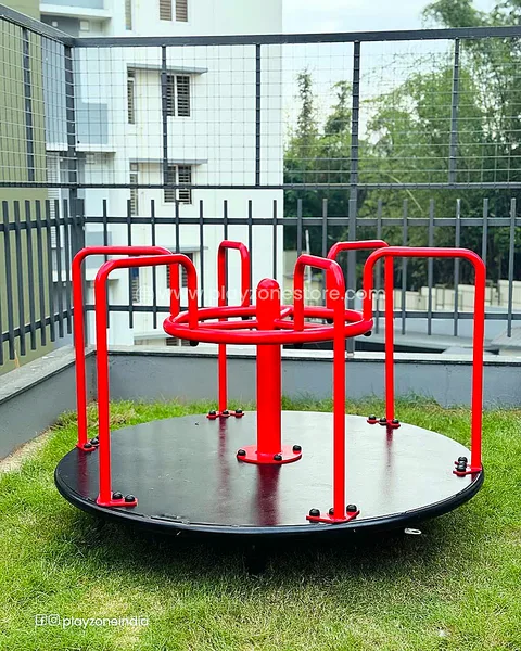 Playzone real on-site installation of Merry Go Round